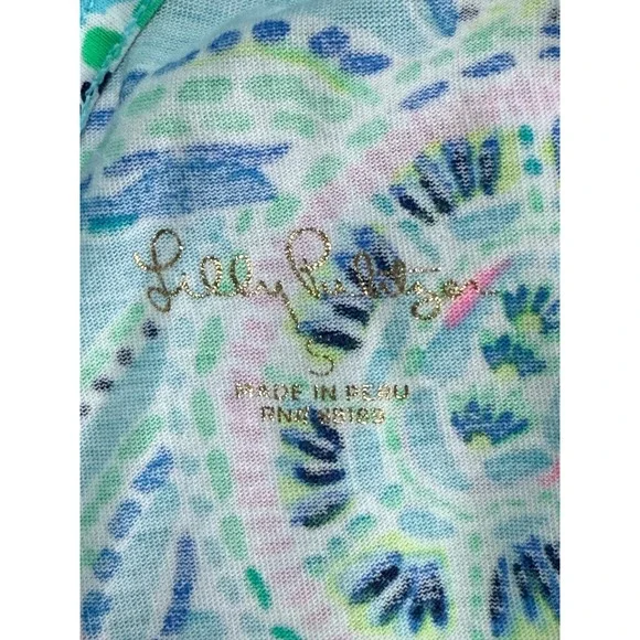 Lilly Pulitzer Pineapple Turtle Print V Neck Criss Cross Short Sleeve Dress‎ - Picture 7 of 10